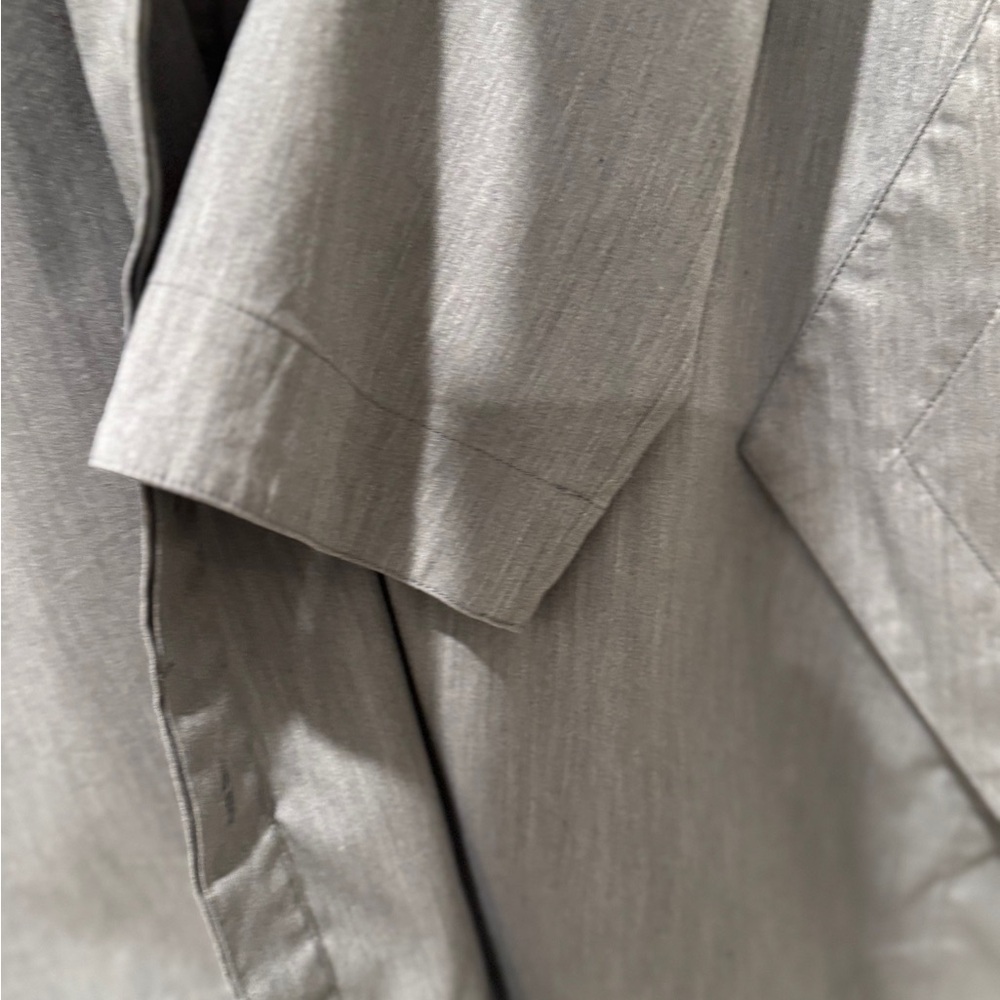 Lafayette 148 Gray Asymmetrical Stretch Cotton Tunic Blouse Size S - Picture 9 of 14